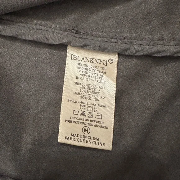 Blank NYC Faux Suede Gray Moto Jacket Sz Medium - Picture 9 of 14